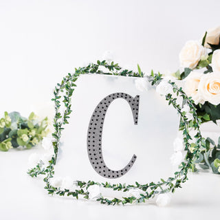 Event Décor That Shines: Black Rhinestone Letter Stickers