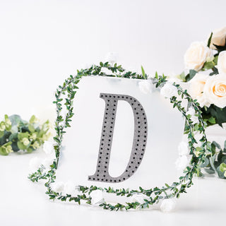 Make a Statement with Our 8" Black Decorative Rhinestone Alphabet Letter Stickers