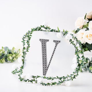 Create Stunning DIY Crafts with Black Rhinestone Alphabet Letter Stickers