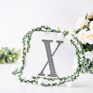 Add a Touch of Glamour to Your Event Decor with 8" Black Rhinestone Alphabet Letter Stickers