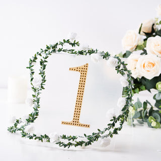 Add a Touch of Elegance to your Event Decor with Gold Rhinestone Number Stickers