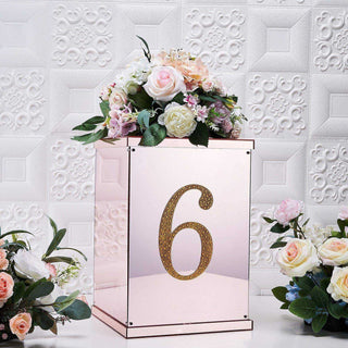 Add a Touch of Glamour with Gold Decorative Rhinestone Number Stickers