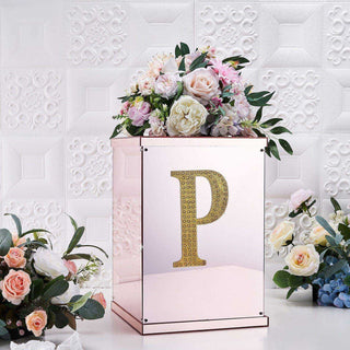 Add a Touch of Glamour with Gold Rhinestone Alphabet Letter Stickers