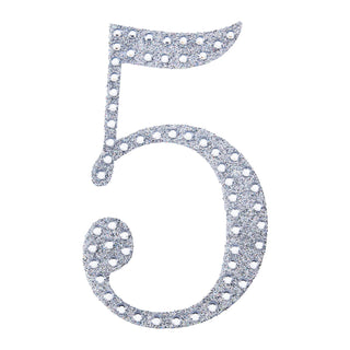 Versatile and Stylish Party Decor with Silver Decorative Rhinestone Number Stickers