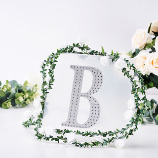 Sparkle Up Your Crafts with Silver Decorative Rhinestone Alphabet Letter Stickers