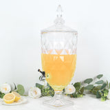 1.3 Gallon Glass Drink Dispenser in Apothecary Jar Style