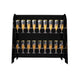 25" Glossy Black 18 Champagne Glass Display Stand, 2-Tier Table Top Cocktail Rack#whtbkgd