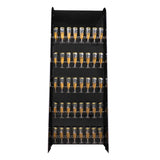 5ft Black 5-Tier 40 Champagne Glass Holder Wall Stand, Foam Board Wine Glass Standing Rack#whtbkgd