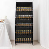 5ft Black 5-Tier 40 Champagne Glass Holder Wall Stand, Foam Board Wine Glass Standing Rack