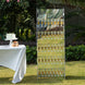 5ft Silver Mirror Finish 5-Tier 40 Champagne Glass Holder Wall Stand, Foam Board Wine Glass Standing