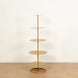 5 Tier Round Gold Metal Cupcake Holder Dessert Display Stand, Tall Champagne Tower Floor#whtbkgd