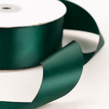 50 Yards 1.5" Hunter Emerald Green Single Face Decorative Satin Ribbon