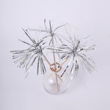100 Pack Silver Firework Frills Cake Toppers, Cupcake Decoration Picks, Bamboo Cocktail Sticks
