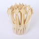 100 Pack Natural Eco Friendly Giraffe Bamboo Mini Forks, 4inch Double Pronged Biodegradable Cocktail