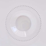 10 Pack Clear Round Plastic Dessert Bowls with Silver Beaded Rim, Disposable Salad Soup Bowls