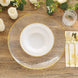 10 Pack White Round Plastic Dessert Bowls with Gold Beaded Rim, Disposable Salad Soup Bowl