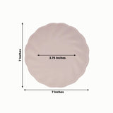 20 Pack Biodegradable Salad Plates in Blush – 7inch Swirl Scalloped Pastel Color Composable