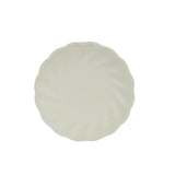 20 Pack Biodegradable Salad Plates in Cream – 7inch Swirl Scalloped Pastel Color Composable#whtbkgd