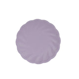 20 Pack Biodegradable Salad Plates in Lavender Lilac – 7inch Swirl Scalloped Composable#whtbkgd