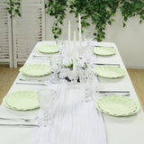 20 Pack Biodegradable Salad Plates in Sage Green – 7inch Swirl Scalloped Composable Bamboo