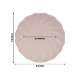 20 Pack Biodegradable Dinner Plates in Blush – Swirl Scalloped Pastel Color Composable