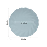 20 Pack Biodegradable Dinner Plates in Light Blue – Swirl Scalloped Pastel Color Composable