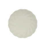 20 Pack Biodegradable Dinner Plates in Cream – Swirl Scalloped Pastel Color Composable#whtbkgd