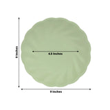 20 Pack Biodegradable Dinner Plates in Sage Green – Swirl Scalloped Pastel Color Composable