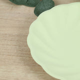 20 Pack Biodegradable Dinner Plates in Sage Green – Swirl Scalloped Pastel Color Composable