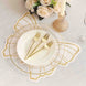 10 Pack White Gold Glitter Butterfly Disposable Table Mats