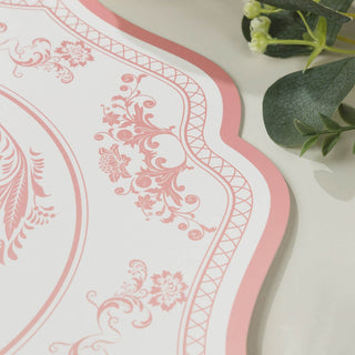 Convenience of White Pink Disposable Placemats