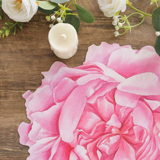 Create Unforgettable Memories with Pink Peony Flower Disposable Table Mats