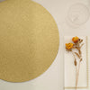 20 Pack | 13inch Gold Glitter Round Disposable Dining Placemats, Decorative Paper Table Mats