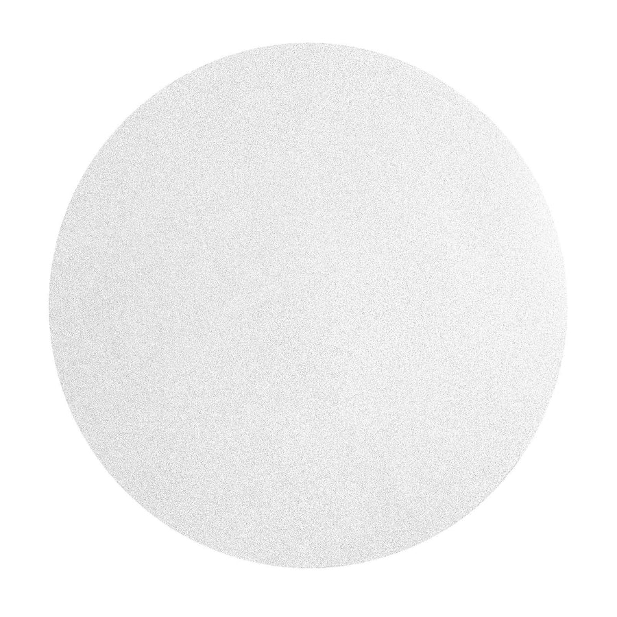 20 Pack | 13inch Silver Glitter Round Disposable Dining Placemats, Paper Table Mats#whtbkgd