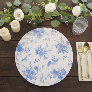 Add Elegance to Your Table with White Blue Cardboard Paper Charger Plates