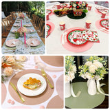 50 Pack 13" Round Disposable Paper Placemats – Pearl White Cardboard Dining Table Mats, 120 GSM