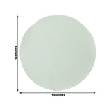 50 Pack 13" Round Disposable Paper Placemats – Sage Green Cardboard Dining Table Mats, 120 GSM