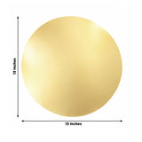 13-inch round gold mirror with smooth reflective surface