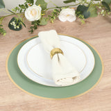Elegant dining setup with white plates and a green placemat.