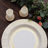 25 Pack | 13inch Gold / White Vintage Style Paper Charger Plates