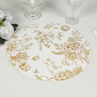 <h3 style="margin-left:0px;"><strong>Classic White Gold Cardboard Paper Placemats</strong>