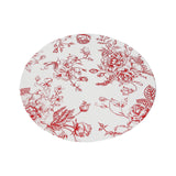 10-Pack Disposable Table Placemats in French Toile Print 13inch Matte White/Red_99