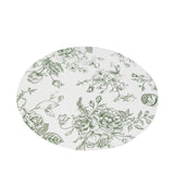 10-Pack Disposable Table Placemats in French Toile Print 13inch Matte White/Sage Green_99