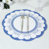 24 Pack Mixed Floral Tea Party Paper Table Mats with Scalloped Rim