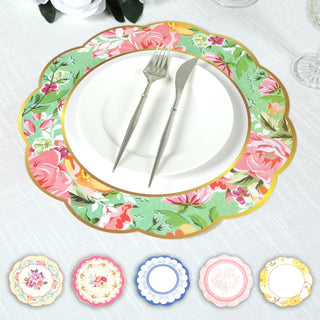 <h3 style="margin-left:0px;"><strong>Charming Mixed Floral Tea Party Paper Placemats</strong>