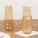 12 Pack Amber Gold Plastic Champagne Flutes Reusable Stemless Glasses For Champagne 9oz