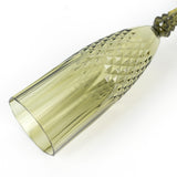 6-Pack Plastic Wedding Toast Flutes Dusty Sage Green Transparent Crystal Cut Style - Reusable