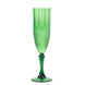6 Pack 8oz Hunter Emerald Green Crystal Cut Reusable Plastic Wedding Flute Glasses#whtbkgd