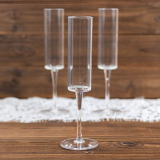Stylish and Practical Cylindrical Champagne Flute Glasses