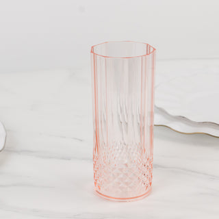 <h3 style="margin-left:0px;"><strong>Eco Friendly Blush Crystal Cut Plastic Tumblers</strong>